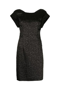 Crinkle Textured Metallic Dress