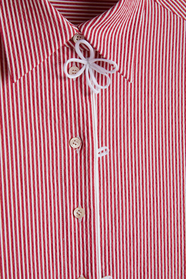 Tendril Jane Striped Cotton Shirt Dress