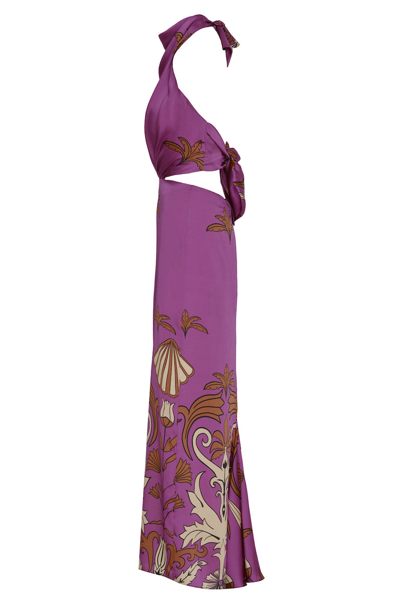 Motifs From The Tropic Silk Maxi Dress