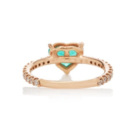 Emerald Heart Pinky Ring