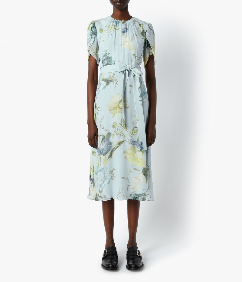 Laurelle Floral Silk Dress