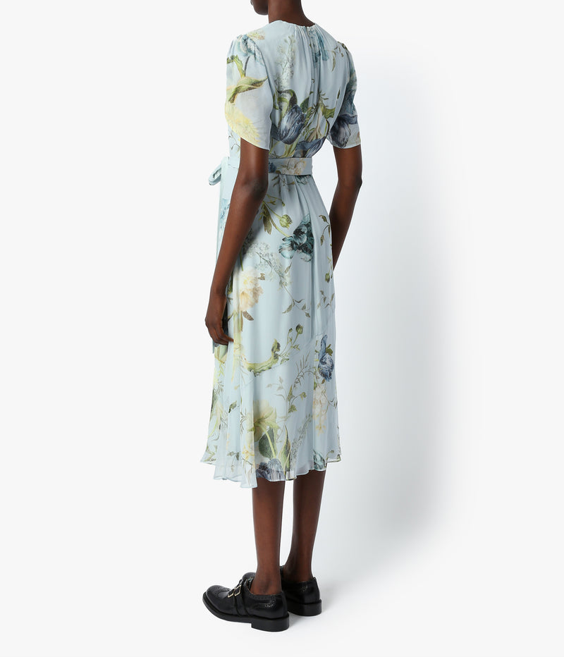 Laurelle Floral Silk Dress