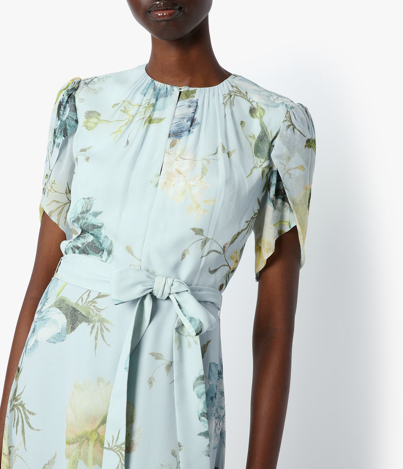 Laurelle Floral Silk Dress