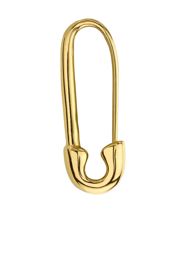 Safety Pin 18-Karat Gold Earring