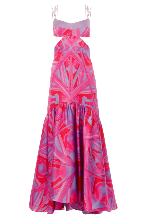 Katherine Cutout Silk Maxi Dress