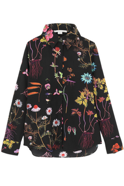 Floral Print Silk Blouse