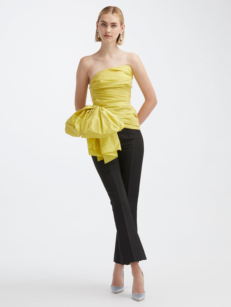 Strapless Taffeta Bow Top