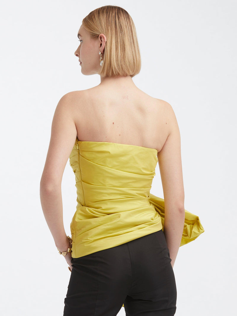 Strapless Taffeta Bow Top