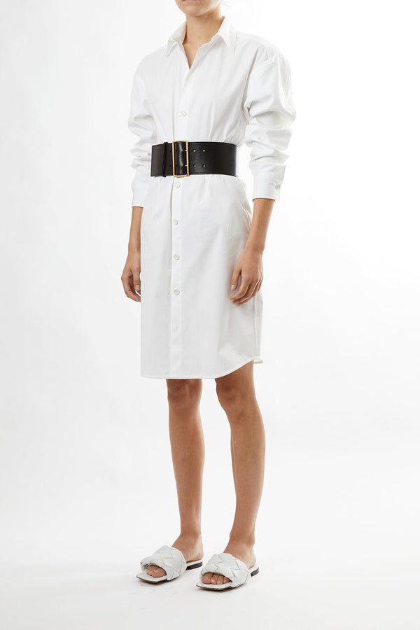 Strech-Cotton Poplin Shirt Dress