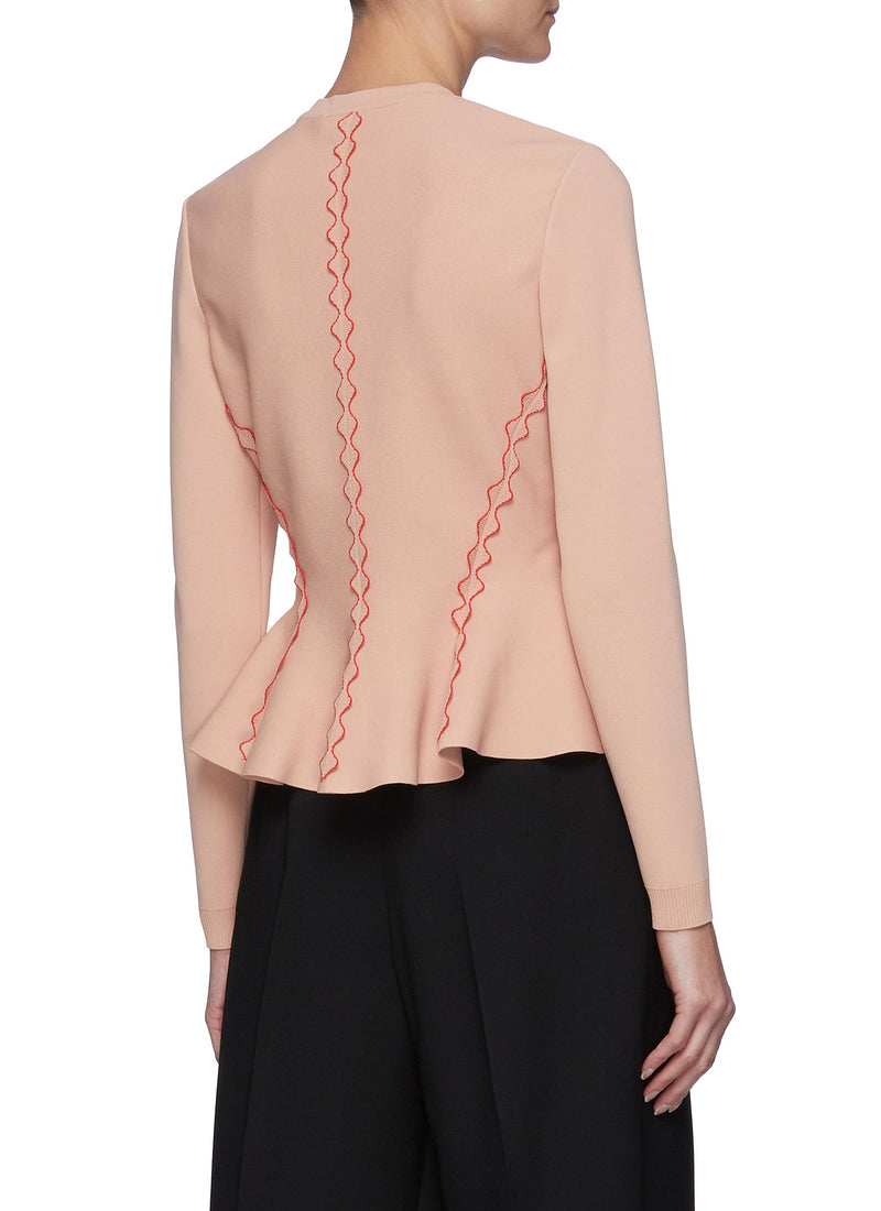 Tailored Peplum Cardigan