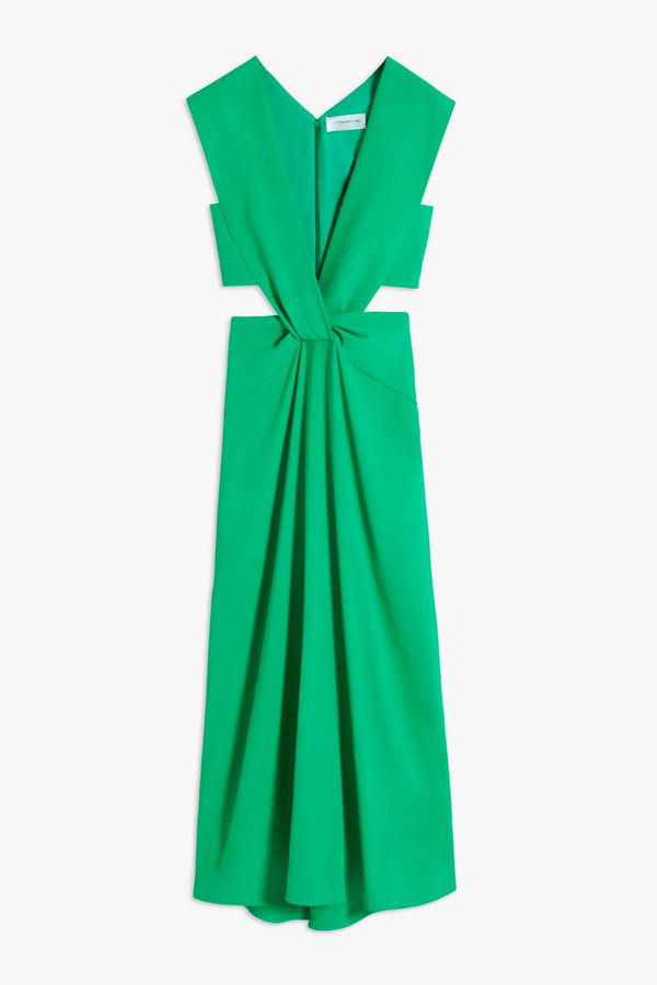 Twist Wrap Midi Dress