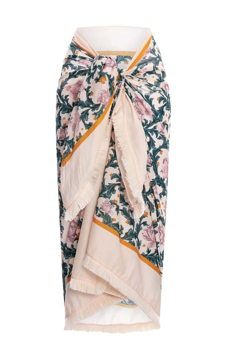 Orquidea Floral Print Pareo