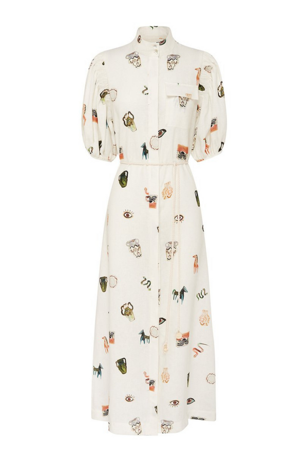 Hera Linen Midi Dress