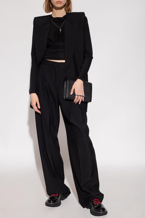 Wool Wide Leg Trousers