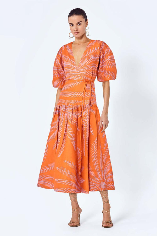 Blisse Embroidered Wrap Dress