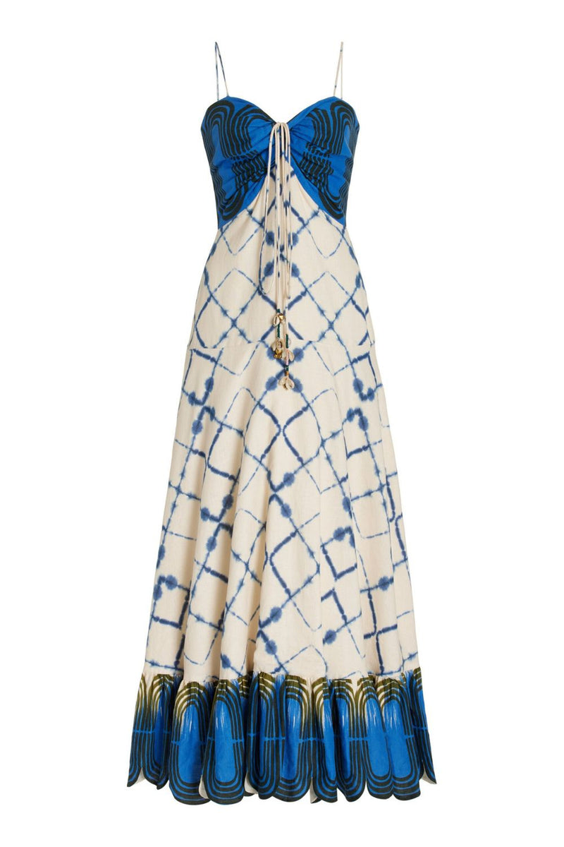 Nuri Linen-Cotton Midi Dress