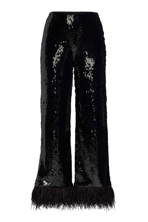 Hana Sequin With Feather Embellished Pant