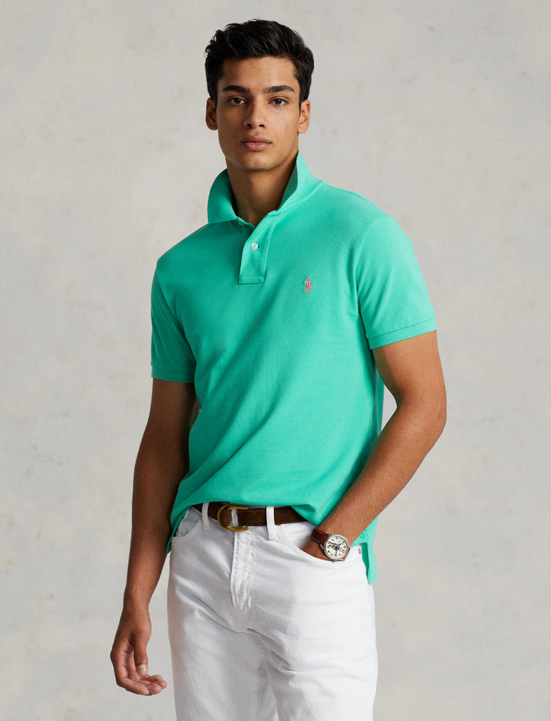 Slim Fit Mesh Polo Shirt