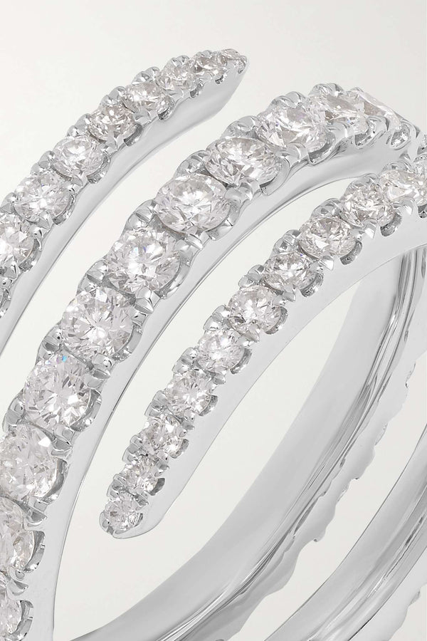 Diamond Pinky Coil Ring