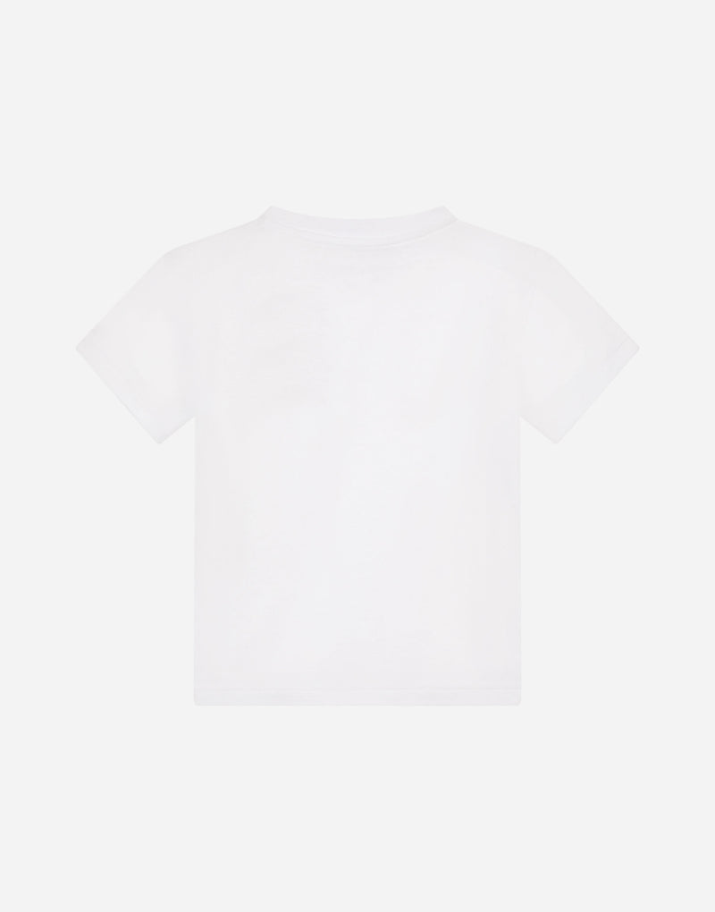 Jersey T-Shirt with Bee and Crown Embellishment