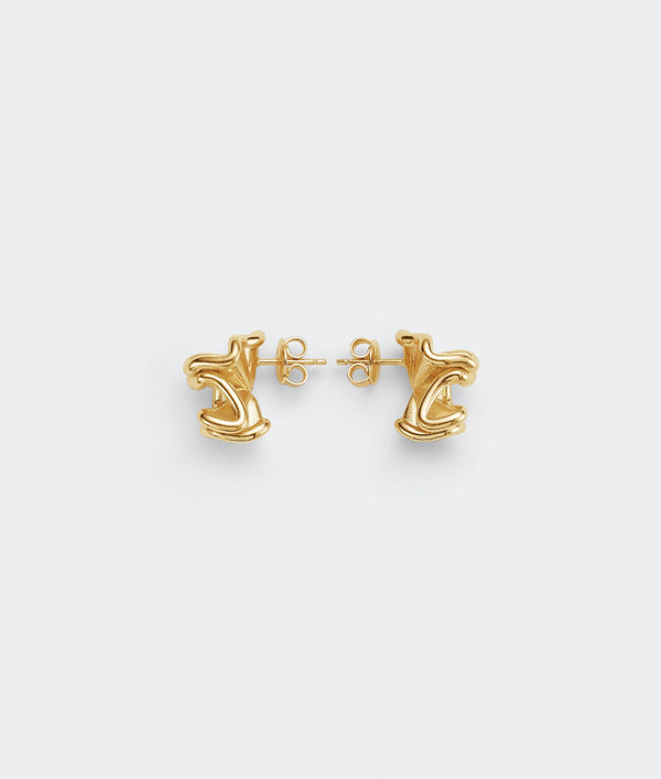 Whirl Gold Plated Earrings