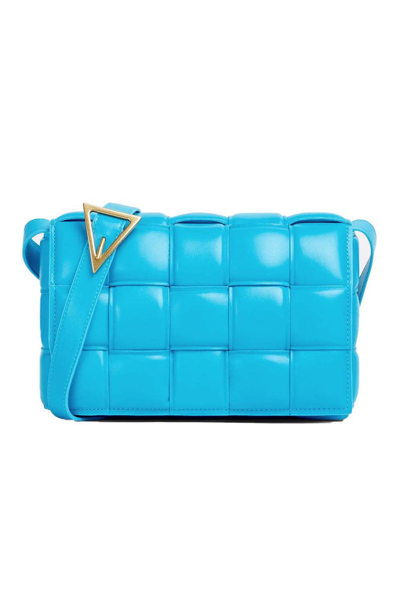 Bottega veneta padded shop cassette bag blue