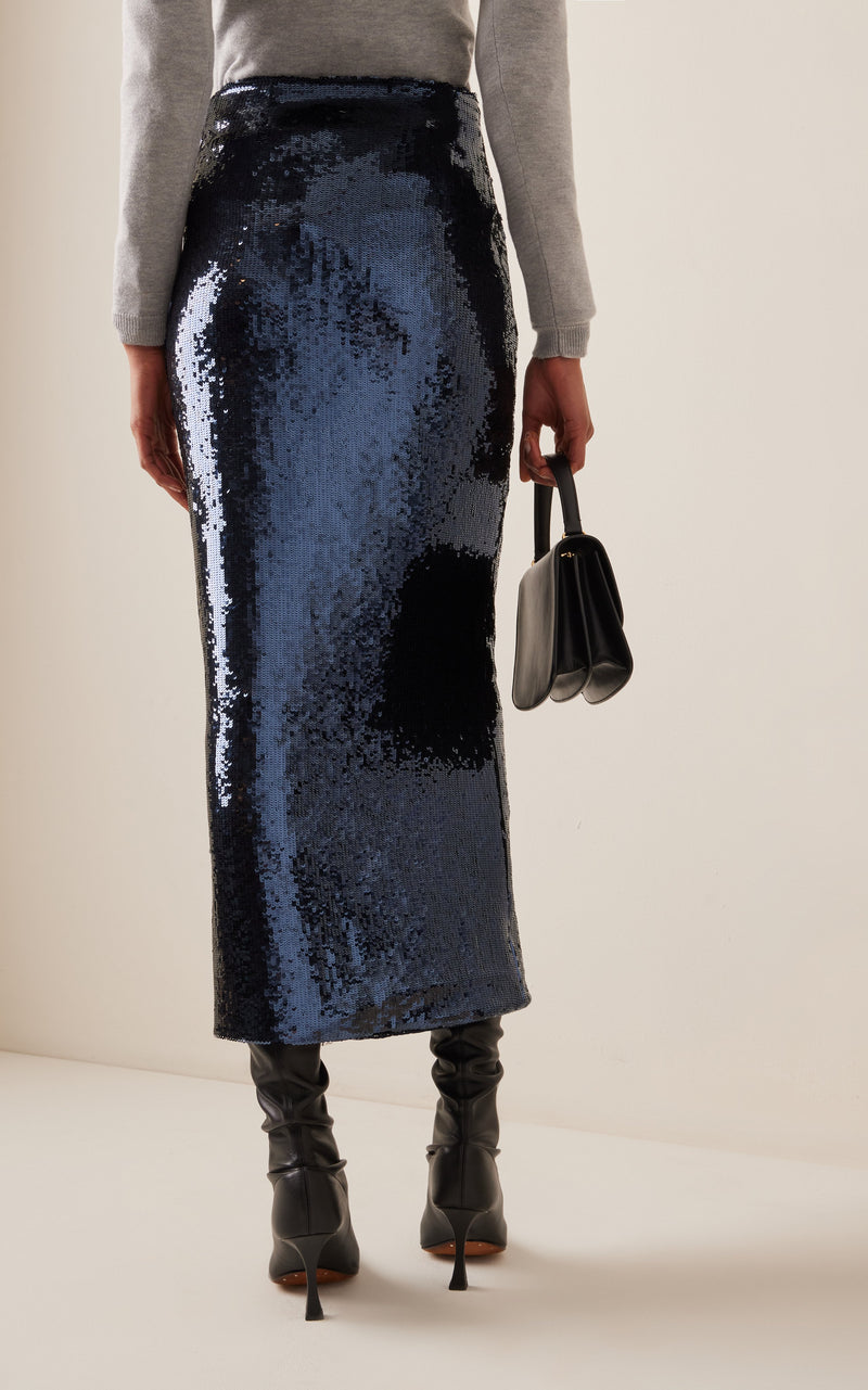 Emery Sequin Silk Skirt