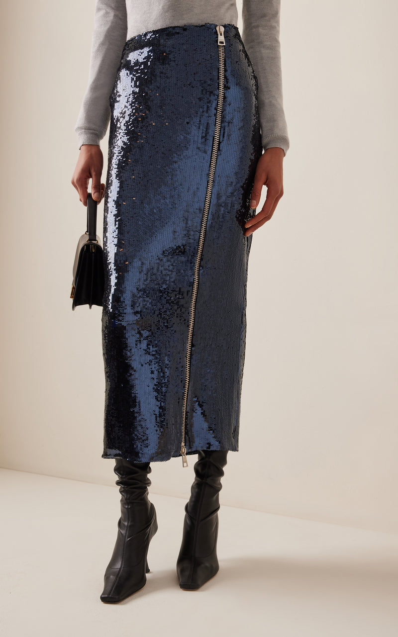 Emery Sequin Silk Skirt