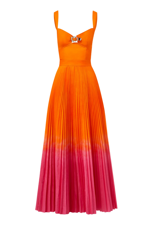 Bustier Dress With Pleated Skirt