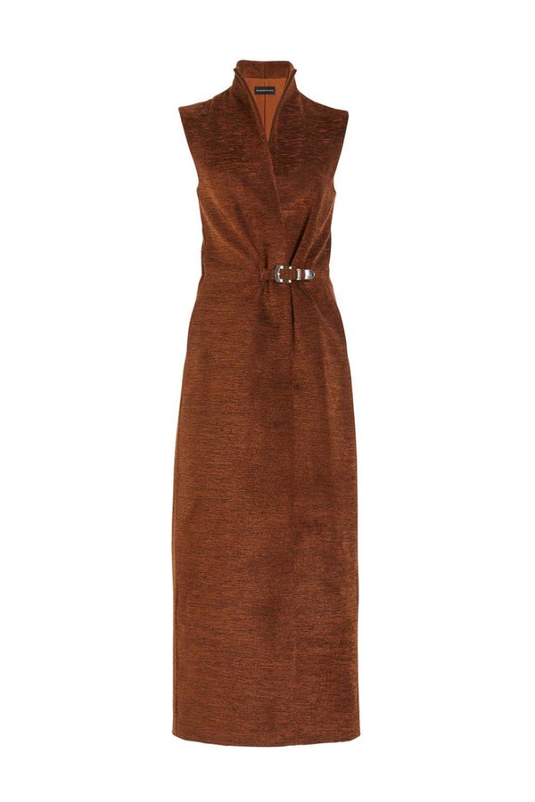 Constance Sleeveless Midi Wrap Dress