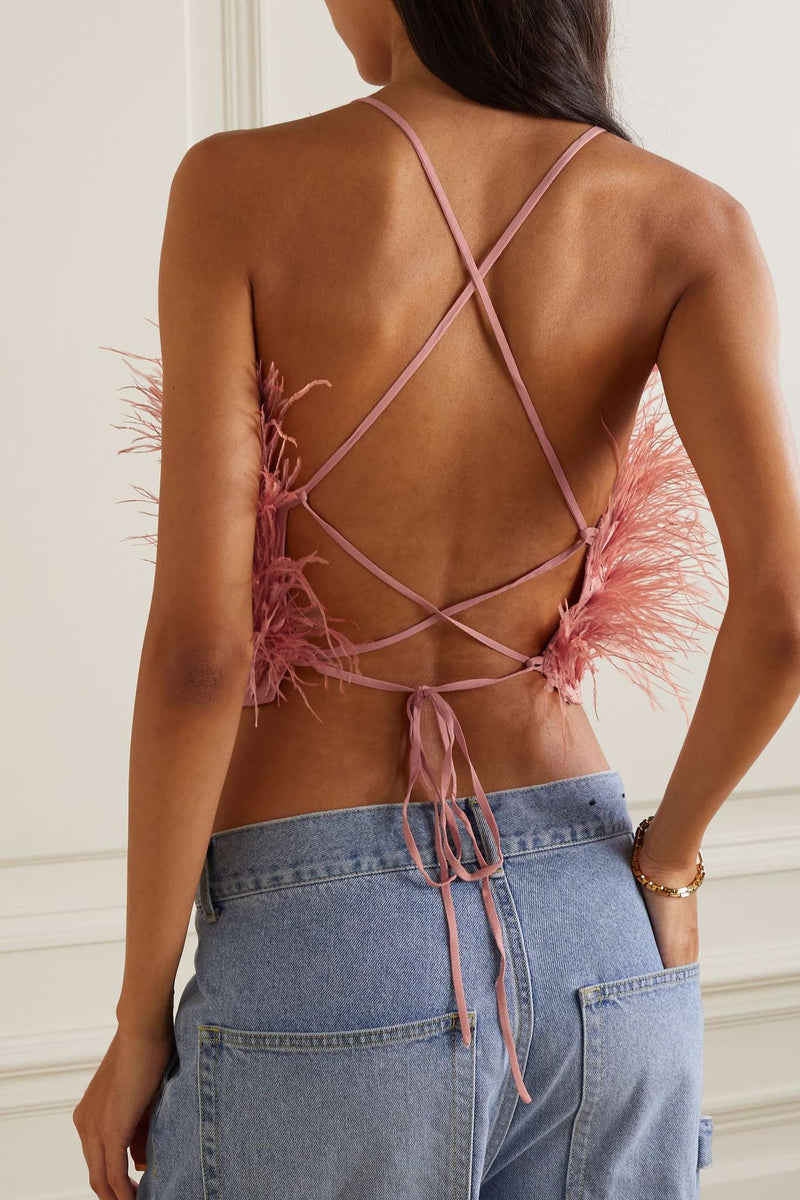 Joey Feather Embellished Top