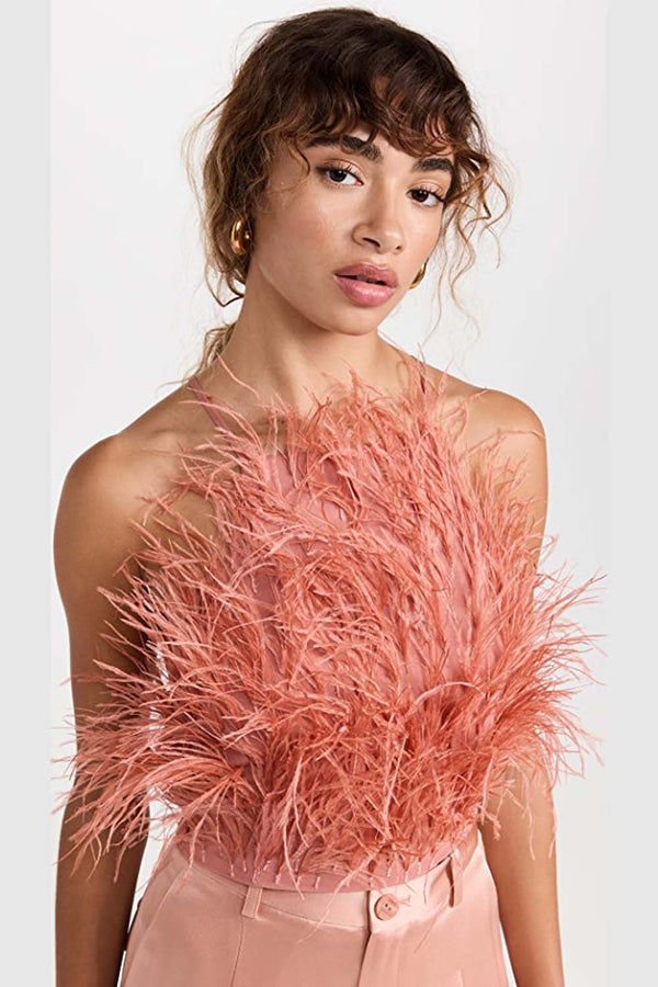 Joey Feather Embellished Top