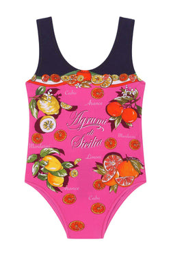 Citrus Print Onepiece Swimsuit