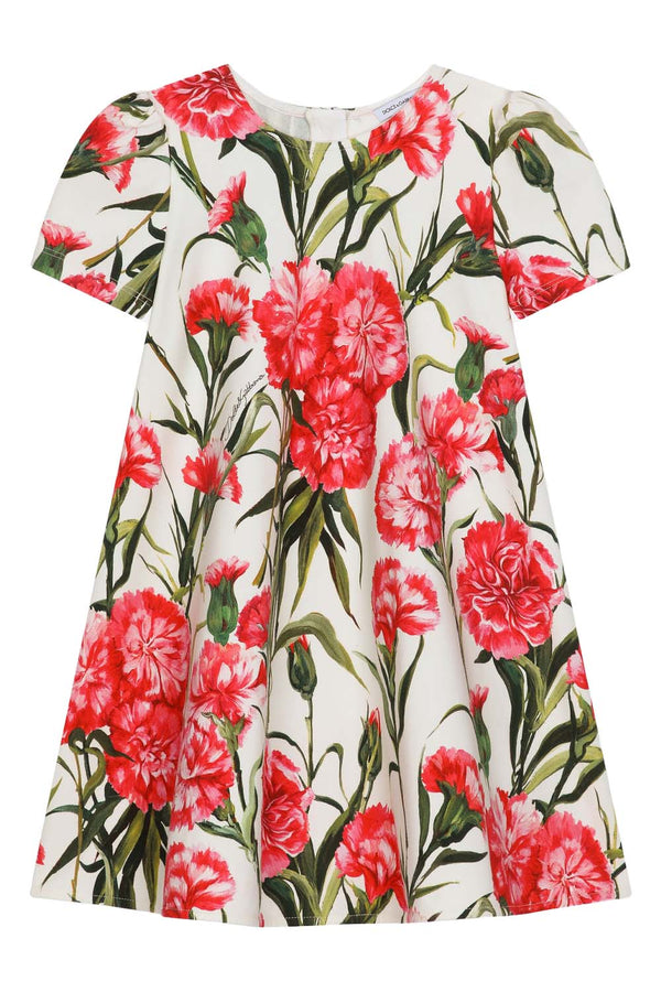 Carnation Print Interlock Midi Dress