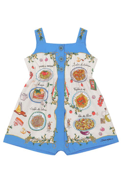 Pasta Print Cotton Romper