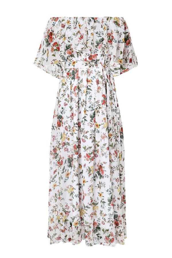 Algarve Off-The-Shoulder Printed Maxi Dress