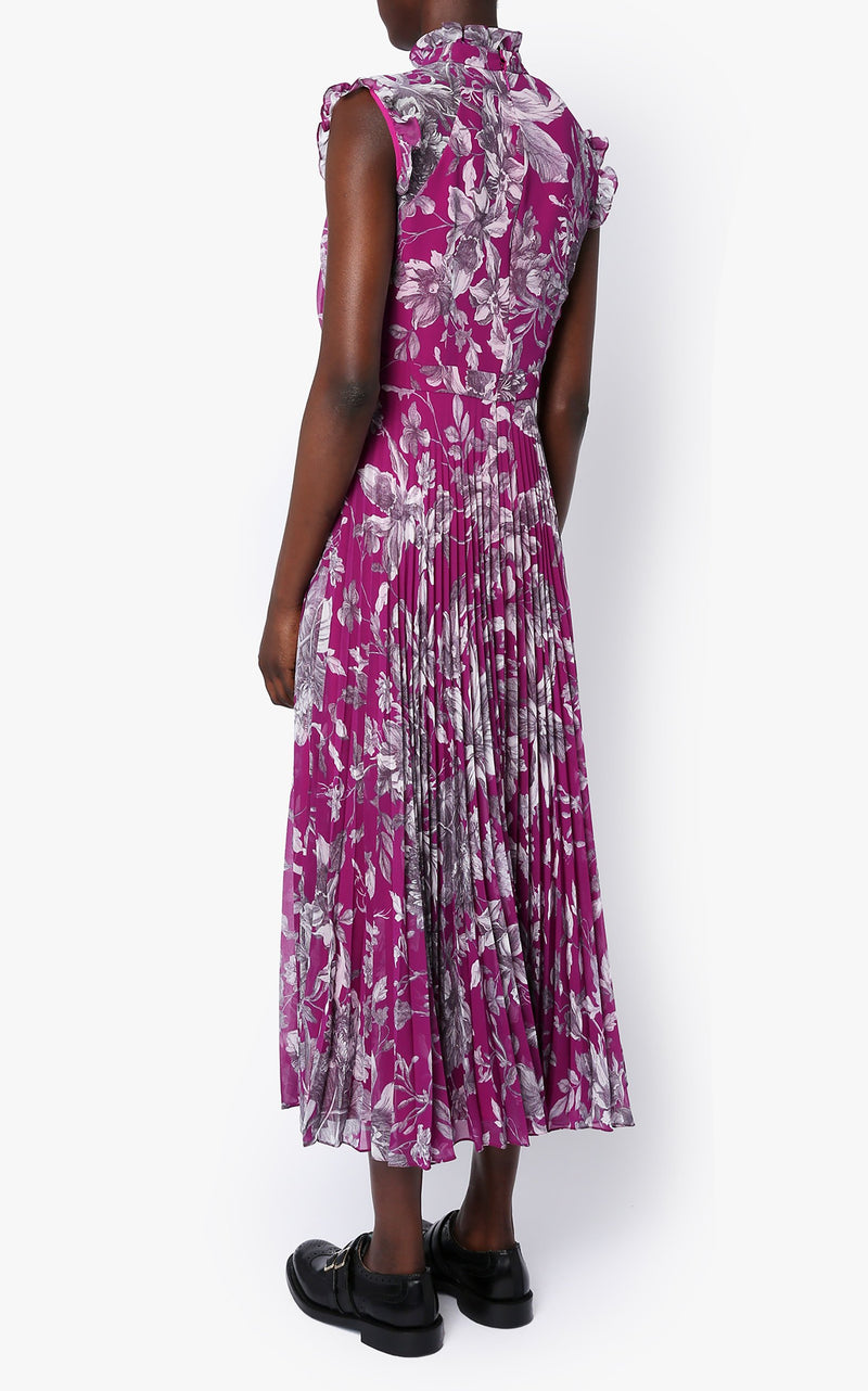 Roisin Pleated Midi Dress