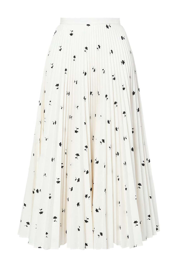 Nesrine Ditsy Embroidered Poplin Skirt