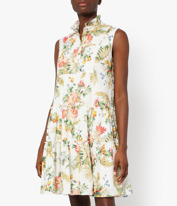 Porto Liberty Palm Linen Dress