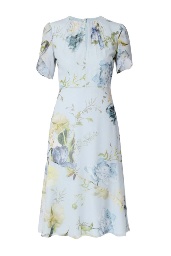 Laurelle Floral Silk Dress