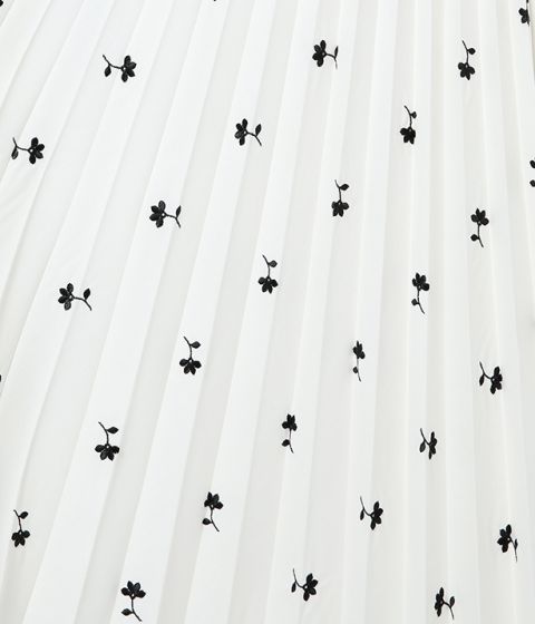 Nesrine Ditsy Embroidered Poplin Skirt