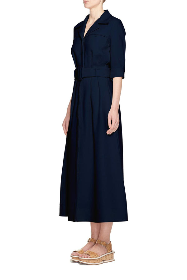 Simone Linen-Denim Shirt Dress