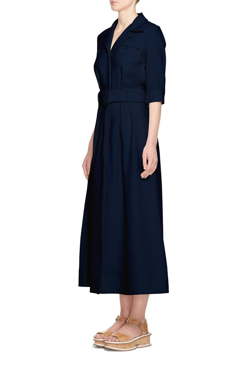 Simone Linen-Denim Shirt Dress