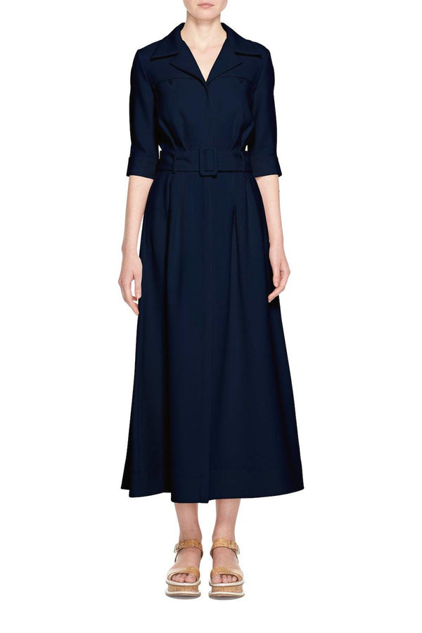 Simone Linen-Denim Shirt Dress