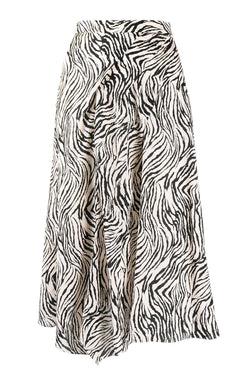 Cacia Pleated Silk-blend Midi Skirt