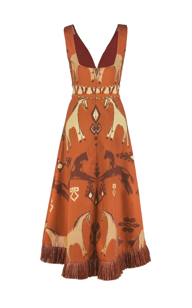 En Busca Del Tiempo Raffia Fringed Dress