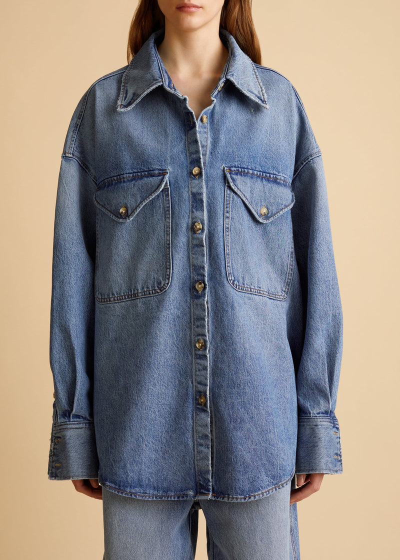 Birdie Denim Oversized Shirt