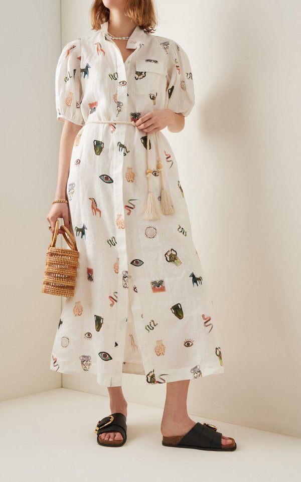 Hera Linen Midi Dress