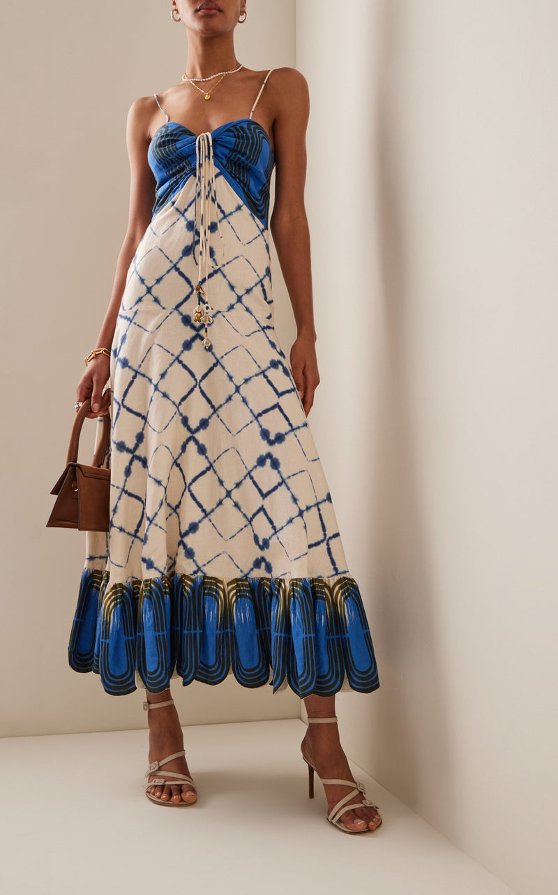 Nuri Linen-Cotton Midi Dress