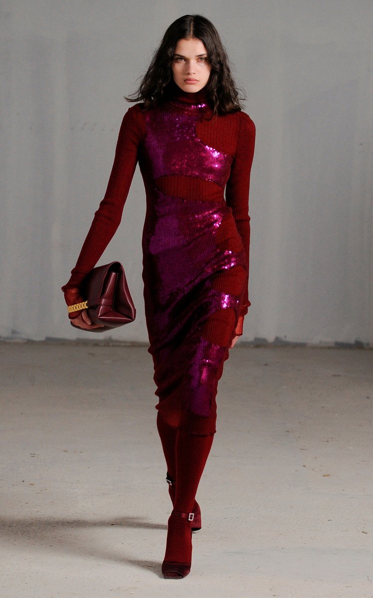 Knit Overlay Sequin Dress